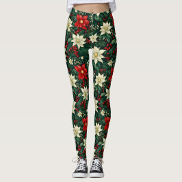 Blumenweihnachtsmuster Leggings