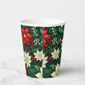 Blumenweihnachtsmuster Pappbecher (Rechts)