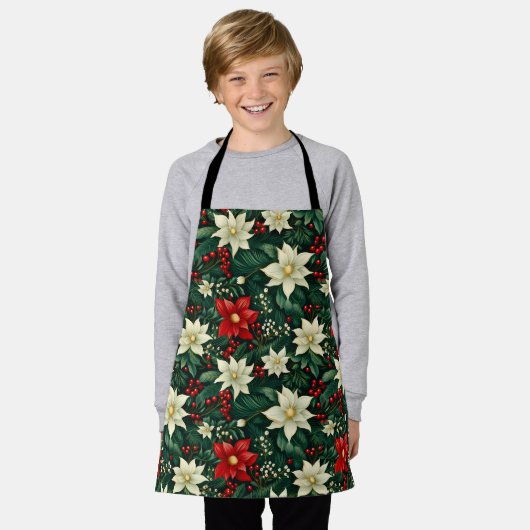 Blumenweihnachtsmuster Schürze (Getragen)