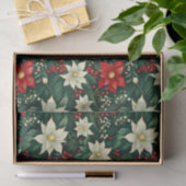 Blumenweihnachtsmuster Seidenpapier (Geschenk)