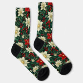 Blumenweihnachtsmuster Socken (Rechts)