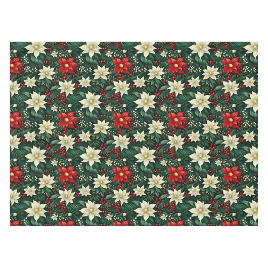 Blumenweihnachtsmuster Tischdecke (Vorderseite (Horizontal))