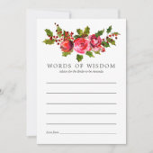 Blumenweihnachtsratgeber für Brautpartys Einladung (Vorderseite)