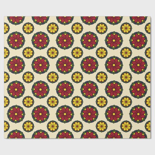 Blumenweihpapier Geschenkpapier (Flach)