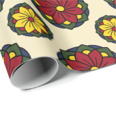 Blumenweihpapier Geschenkpapier (Rolleneckpunkt)