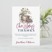 Blumenweihtee Dankeskarte (Stehend Vorderseite)