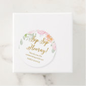 Blumenwein, Brautparty, Champagner Geschenkanhänger (Beispiel)