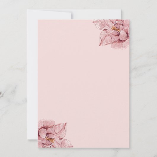 Blumenwein Brunch & Brautparty Einladung (Rückseite)