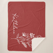 Blumenwein, Rote Blanket, Individuelle Name Gesche Sherpadecke (Vorderseite)