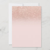 Blumenwein Set Glitzer Brautparty Einladung (Rückseite)