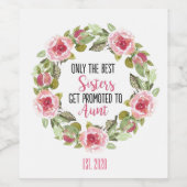 Blumenwein-Tante-Leinen Weinetikett (Einzelnes Label)