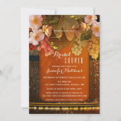 Blumenwein Themenlichter Brautparty Einladung (Vorderseite)