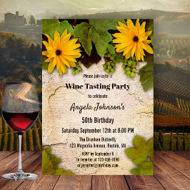 Blumenwein-Verkostung zum Geburtstag Einladung