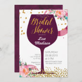 Blumenweine Bridal Dusche Einladung Karte (Vorne/Hinten)