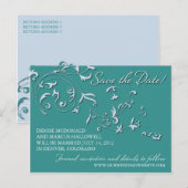 Blumenweine Save the Date Postkarte (Vorne/Hinten)