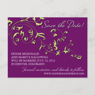 Blumenweine Save the Date Postkarte