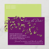 Blumenweine Save the Date Postkarte (Vorne/Hinten)