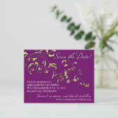 Blumenweine Save the Date Postkarte (Stehend Vorderseite)