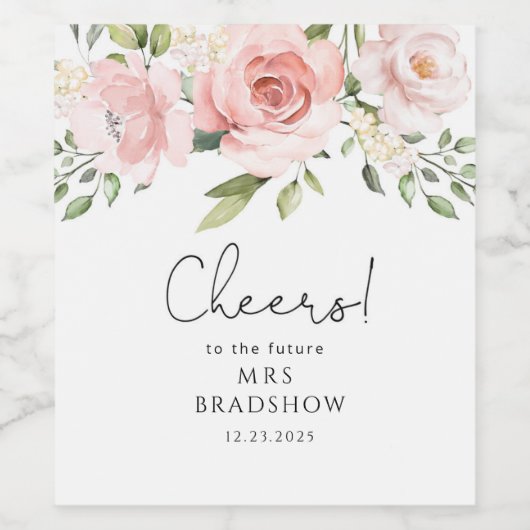 Blumenweinetikett Weinetikett (Einzelnes Label)