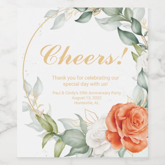 Blumenweinmarken Weinetikett (Einzelnes Label)