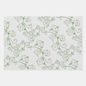 Blumenweinpapier Flachblatt Set 3 Geschenkpapier Set (Vorderseite 3)