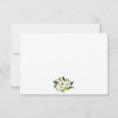 Blumenweiße Hochzeit RSVP Karte (Rückseite)