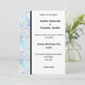 BLUMENWEISSE ROSE EINLADUNG (Stehend Vorderseite)