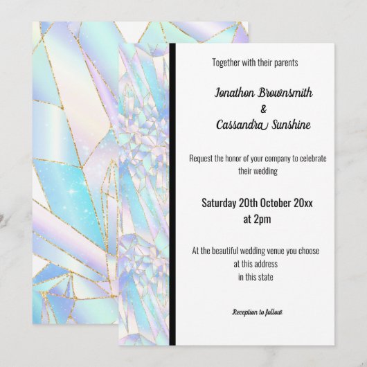 BLUMENWEISSE ROSE EINLADUNG (Vorne/Hinten)