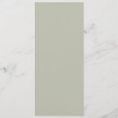 Blumenweiße Seite Grün Wappen Hochzeitsmenü Menükarte (Rückseite)