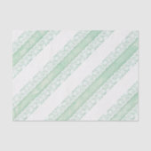 Blumenweiße Spitzen Grünes Hochzeitsgeschenk Seidenpapier (Vorderseite)