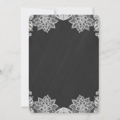 Blumenweiße Spitzen Schwarze Halbpension Country W Einladung (Rückseite)
