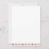 Blumenweißer Antler Ethnic Boho Dekoration Hochzei Einladung (Rückseite)