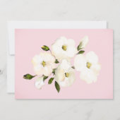 *~ Blumenweißer Strand Rose Buds Brautparty Dankeskarte (Rückseite)