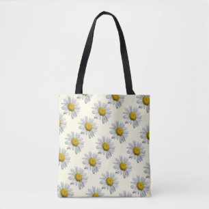 Blumenweißgelbe Daisy Garden Blume Totbeutel Tasche