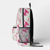Blumenweißmuster Bedruckter Rucksack (Rechts)