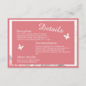 Blumenweizenblume Rose Hochzeit Begleitkarte (Vorderseite)