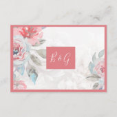 Blumenweizenblume Rose Hochzeit Begleitkarte (Rückseite)