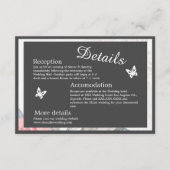 Blumenweizenblume Rose Hochzeit Begleitkarte (Vorderseite)