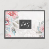 Blumenweizenblume Rose Hochzeit Begleitkarte (Rückseite)