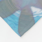 Blumenwelle mit Zitat Fleecedecke (Ecke)