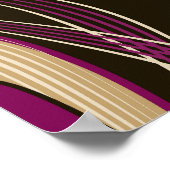 Blumenwelle Vintag Stilvoller Hintergrund Poster (Ecke)