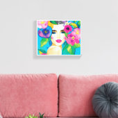 Blumenwelt Farbe 2 Leinwanddruck (Insitu (Wohnzimmer))