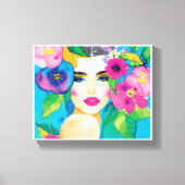 Blumenwelt Farbe 2 Leinwanddruck (Vorderseite)
