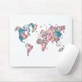 Blumenweltkarte Mousepad (Mit Mouse)