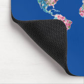 Blumenweltkarte Mousepad (Ecke)