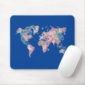 Blumenweltkarte Mousepad (Mit Mouse)
