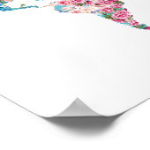 Blumenweltkarte Poster (Ecke)
