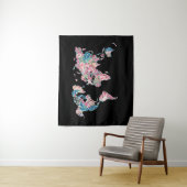 Blumenweltkarte Wandteppich (Beispiel)