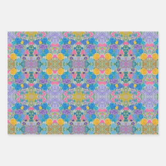 Blumenwerbepapier Geschenkpapier Set (Vorderseite 2)