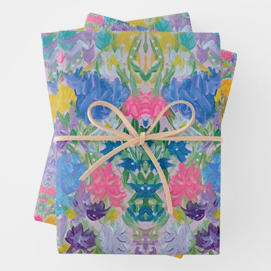 Blumenwerbepapier Geschenkpapier Set (Beispiel)